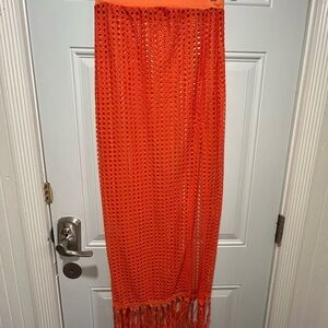 Orange Beach Cover Up Skirt